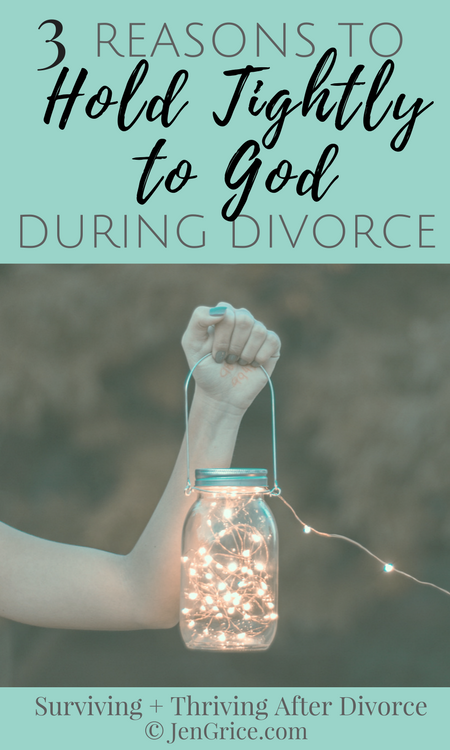 At night when all is dark, I would be anxious and be filled with fear. I'm not sure what I was scared of but the dark reminded me that I was alone, when really I wasn't. I just needed to remind myself to hold tightly to God, during divorce. His Light was always there even if I didn't see it. via @msjengrice